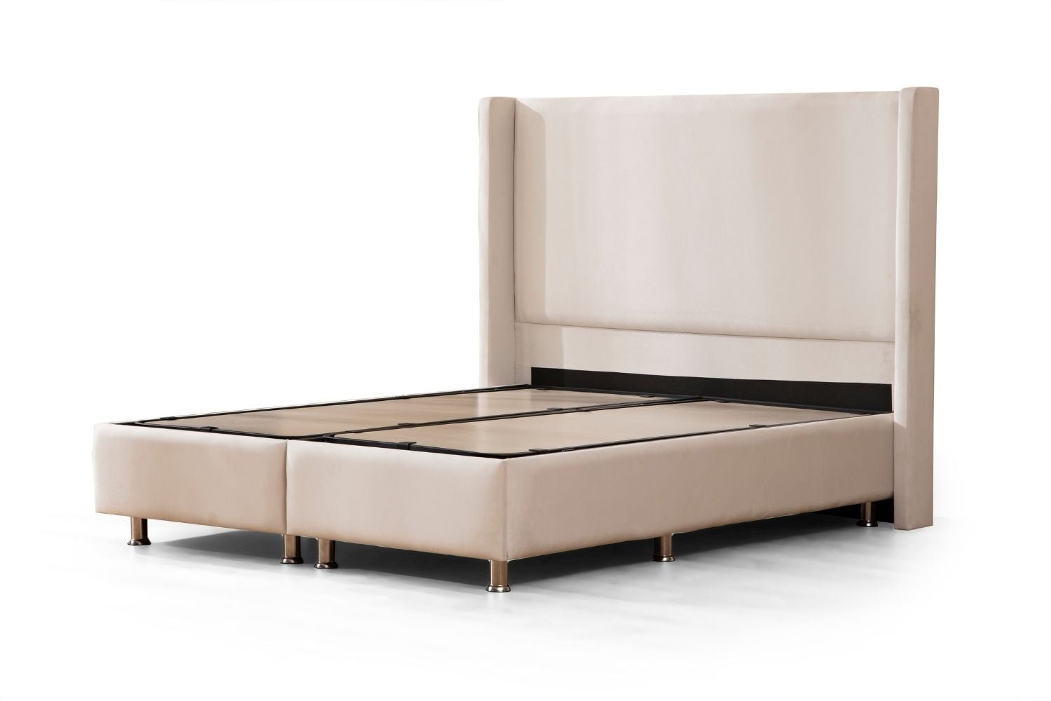 Lit Coffre Coco Blanc Ecru - Velours - Image 7