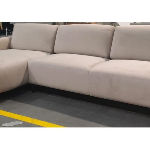 Carlton Canapé Angle Gauche Velours Beige