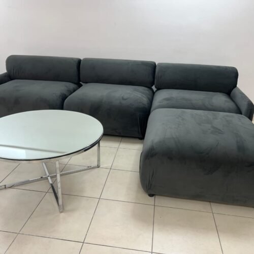 Canapé oslo velours anthracite