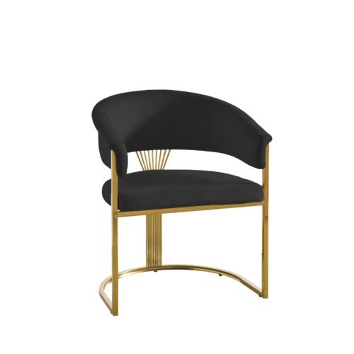 Chaise Ana Inox Doré Noir