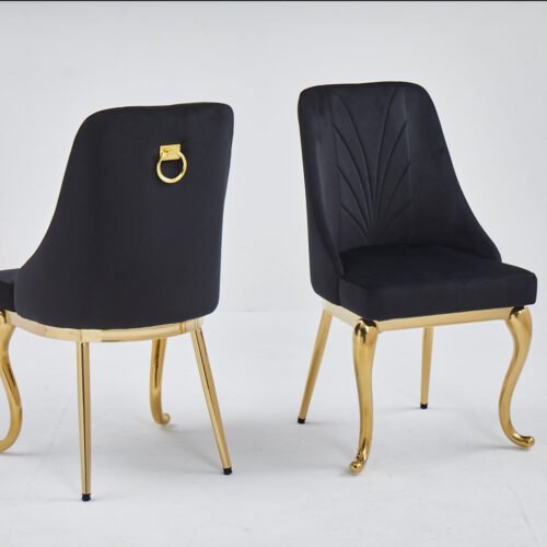 Chaise Baroka Doré Noir