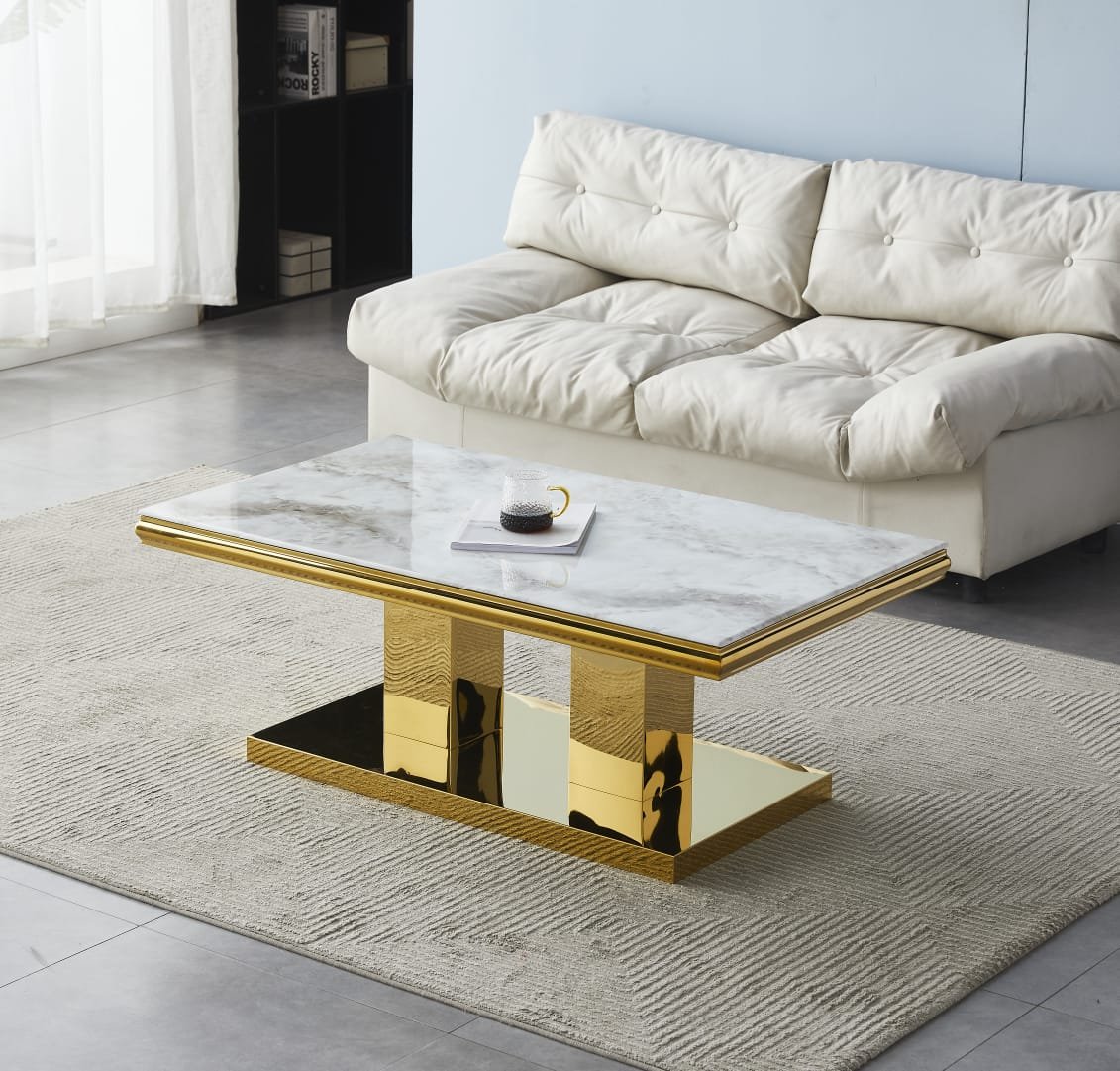TABLE BASSE VERSUS DORÉ - Image 2