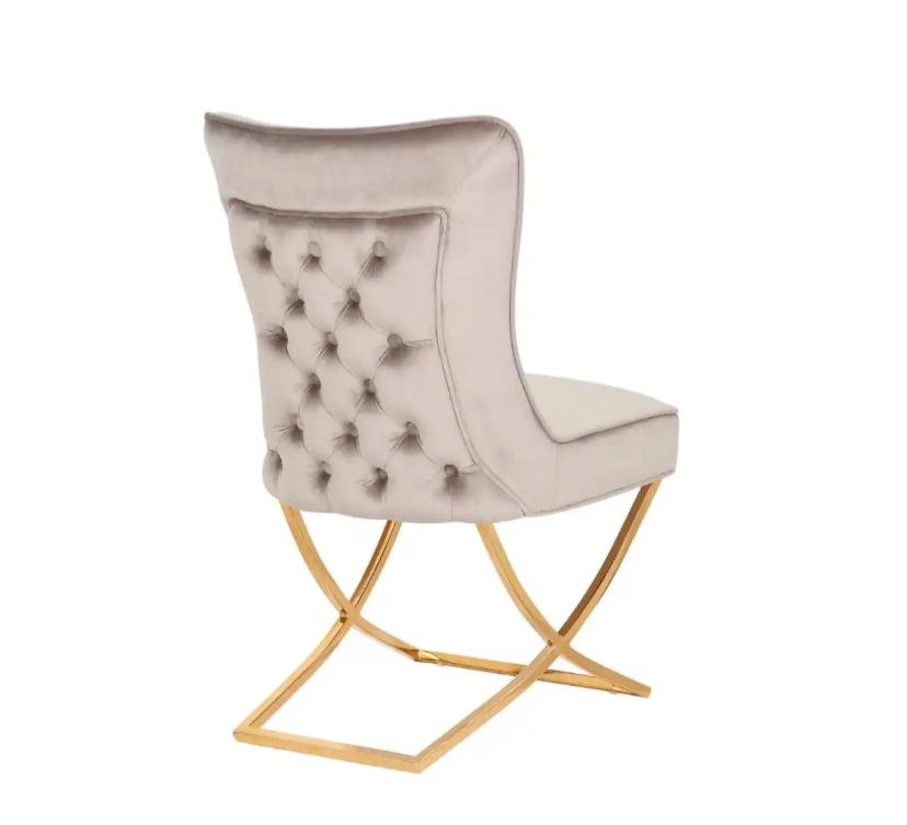 Chaise Gabi Taupe Doré - Image 4