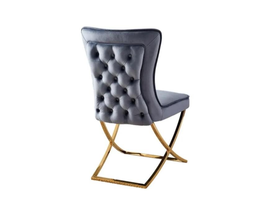 Chaise Gabi Taupe Doré - Image 3