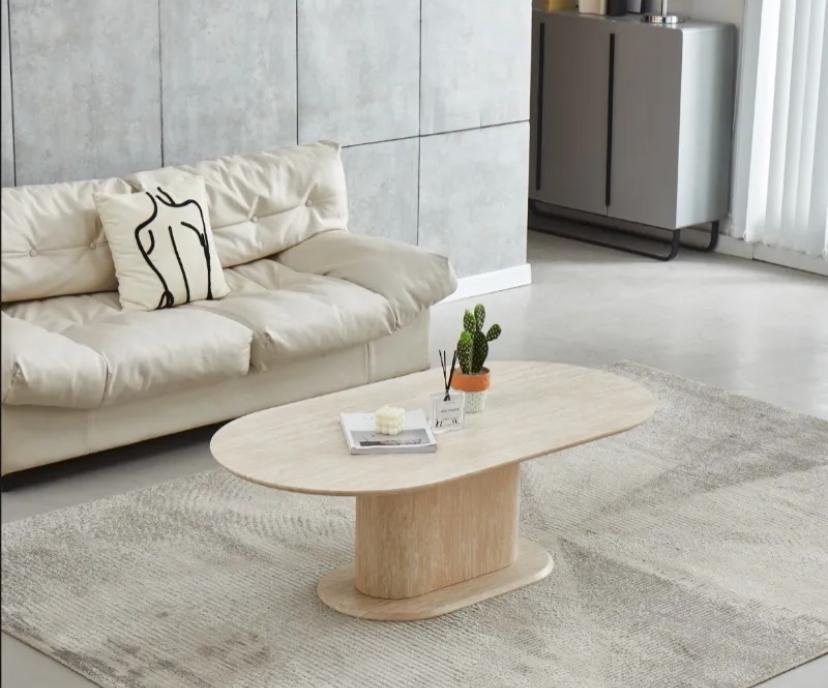 TABLE BASSE LÉA TRAVERTIN – Image 2