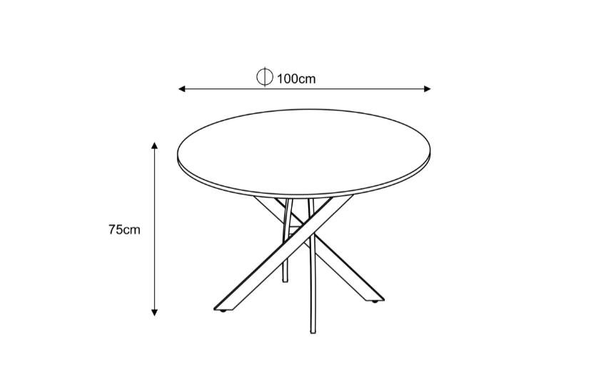 TABLE REPAS JESSICA METAL - Image 3