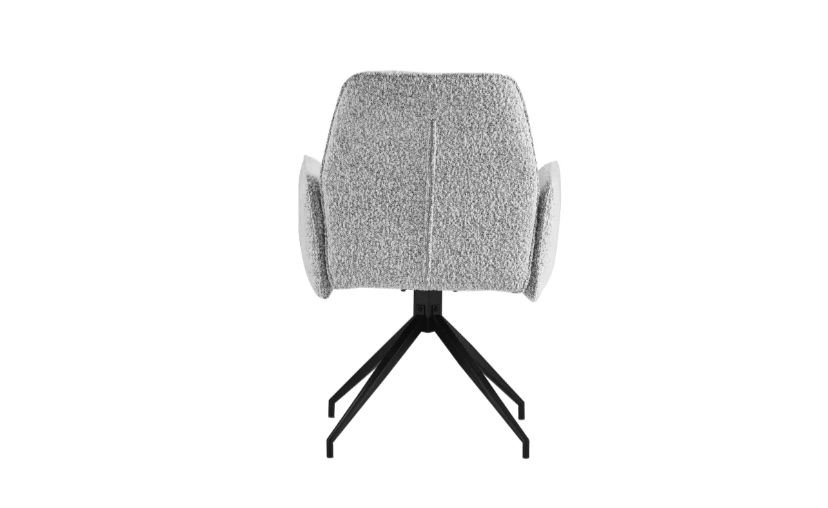 Chaise Carrera Métal Noir Tweed – Image 2