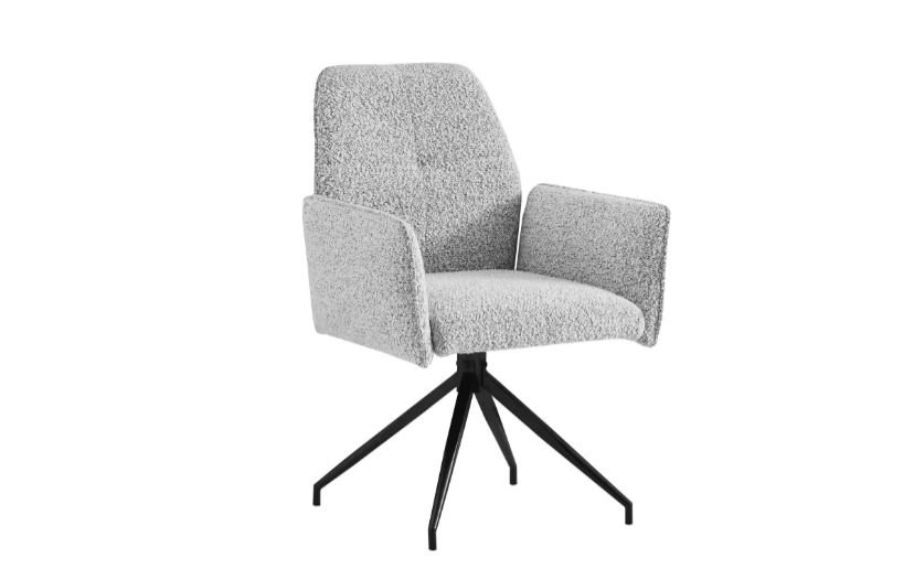 Chaise Carrera Métal Noir Tweed – Image 3