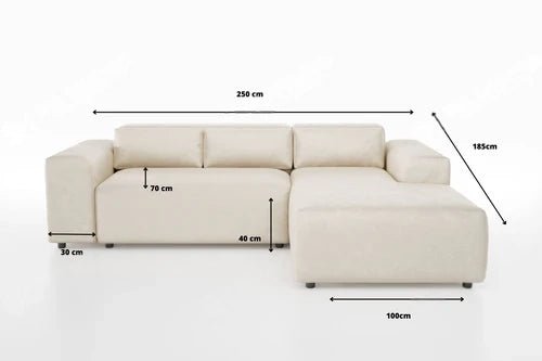 Moris Textured Beige Velvet Sofa - Image 4