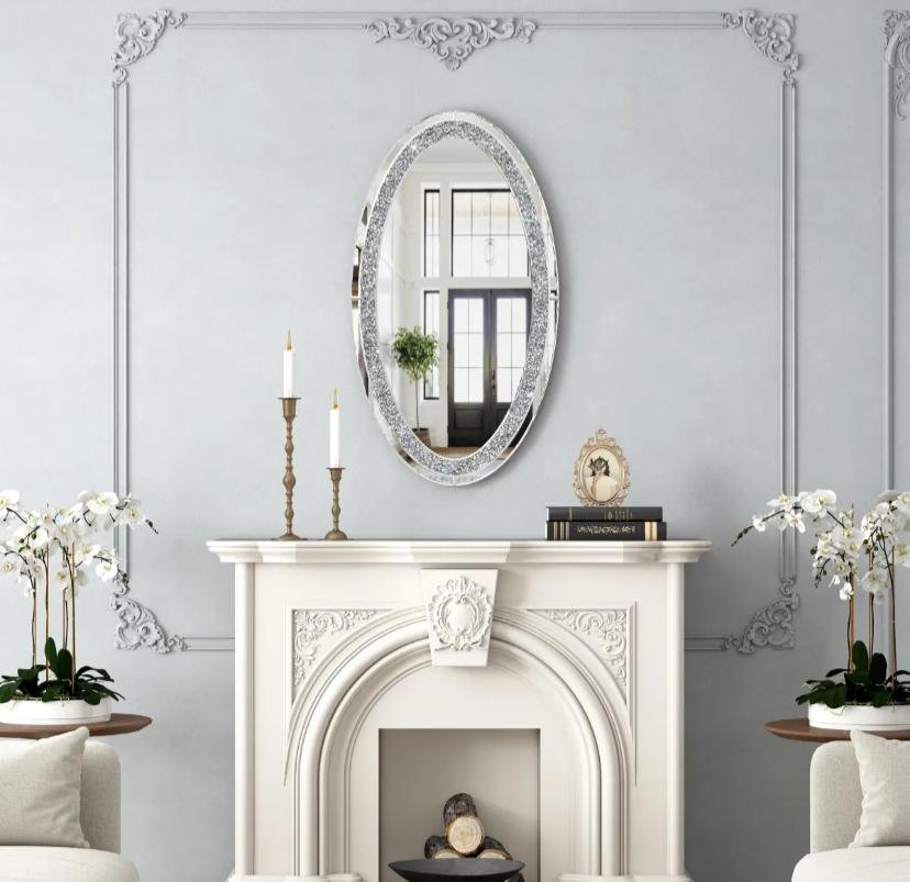 Miroir Éclat – Mural Oval 90×50