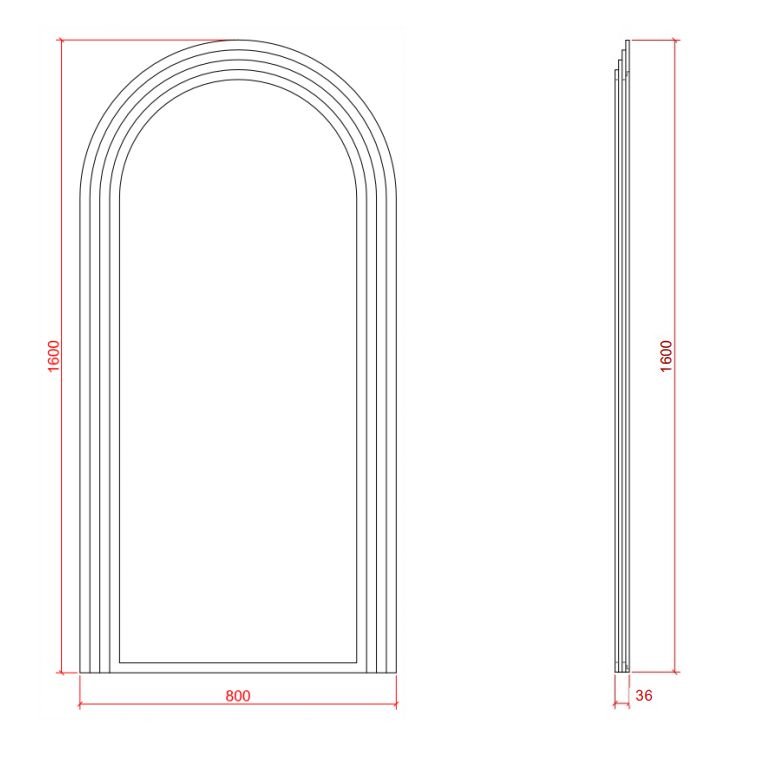 Miroir Bali Noyer 160x80cm – Image 3