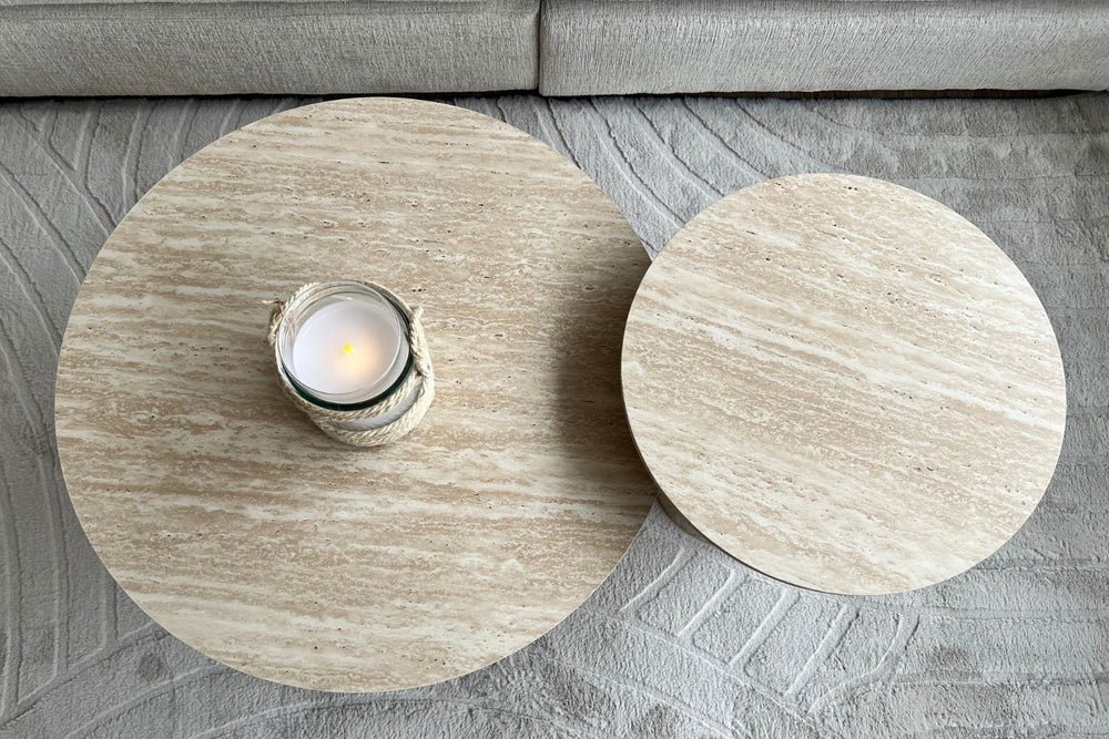 Table Basse Alba Effet Travertin – Image 4
