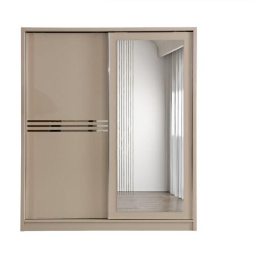 Armioire Coulissante Argent 160