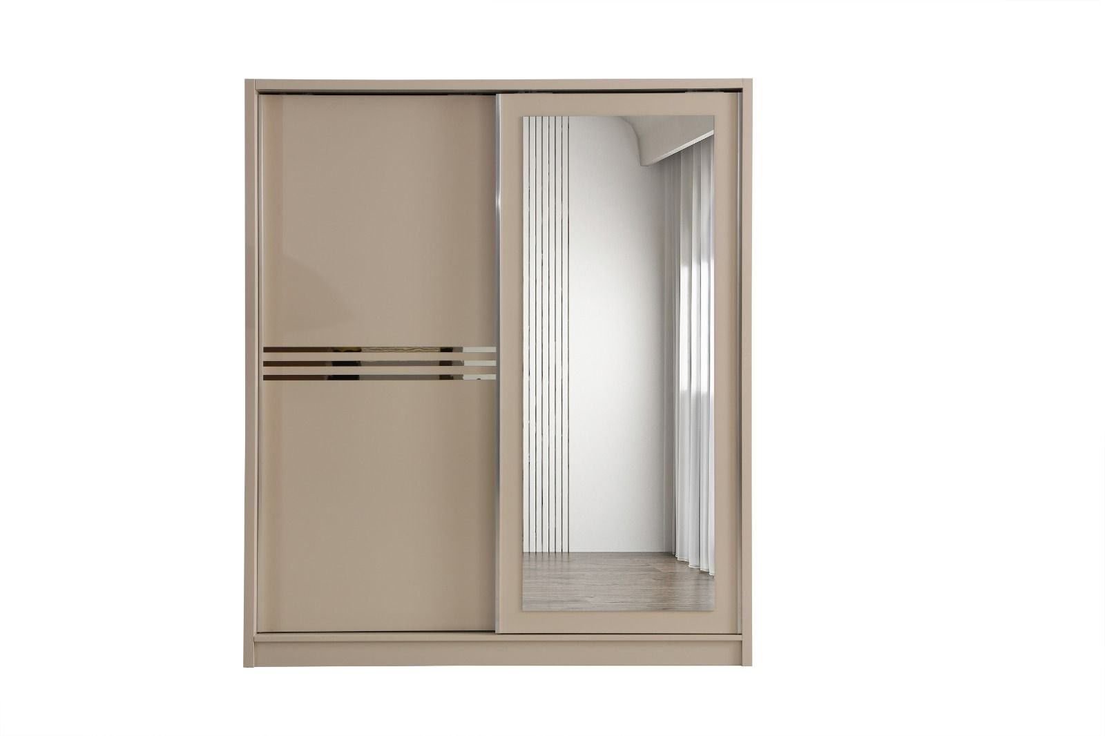 Armioire Coulissante Argent 160