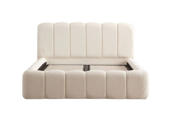 Lit Coffre ALYA BLANC CASSE - Chenille - Image 7