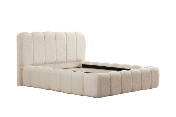 Lit Coffre ALYA BLANC CASSE - Chenille - Image 6